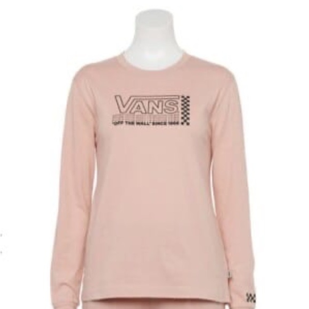 Vans Blush Pink Graphic Long Sleeve